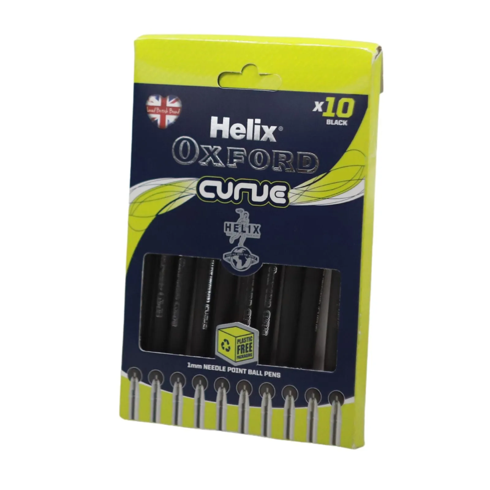 ■ Helix Oxford Curve - 10 Ballpoint Pens - Black
