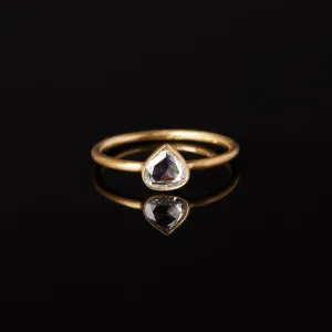 0.34 Carat One-of-a-Kind Rose Cut White Diamond Ring | DR39-OOAK