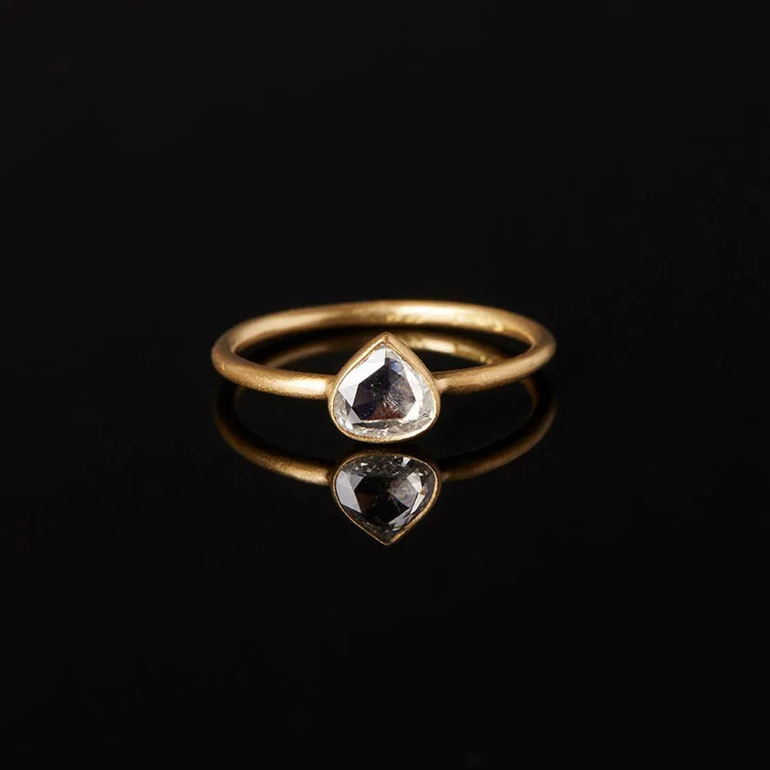 0.34 Carat One-of-a-Kind Rose Cut White Diamond Ring | DR39-OOAK