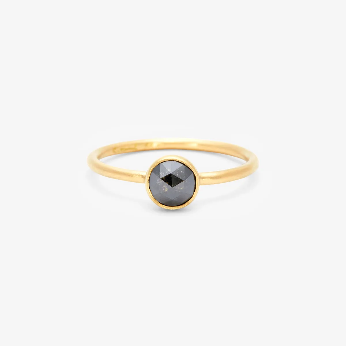 0.54 Carat One-of-a-Kind Rose Cut Black Diamond Ring | DR52-OOAK