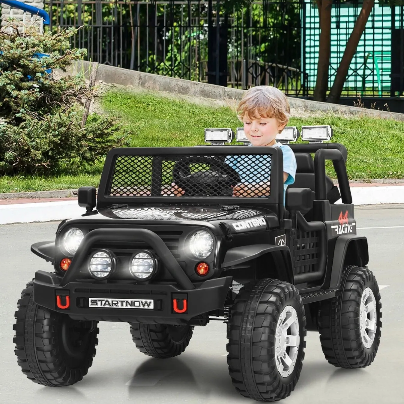 12V Ride On Electric Toy Truck | Remote Control with LED Lights | 3  Years | 3 Colour Options
