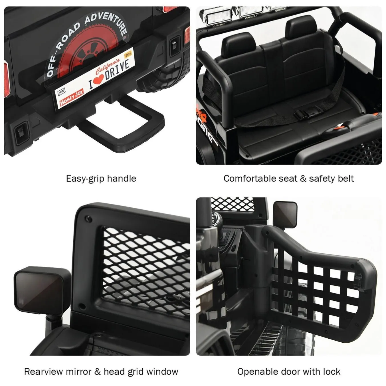 12V Ride On Electric Toy Truck | Remote Control with LED Lights | 3  Years | 3 Colour Options