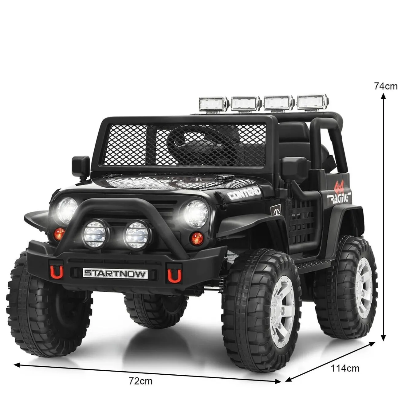 12V Ride On Electric Toy Truck | Remote Control with LED Lights | 3  Years | 3 Colour Options