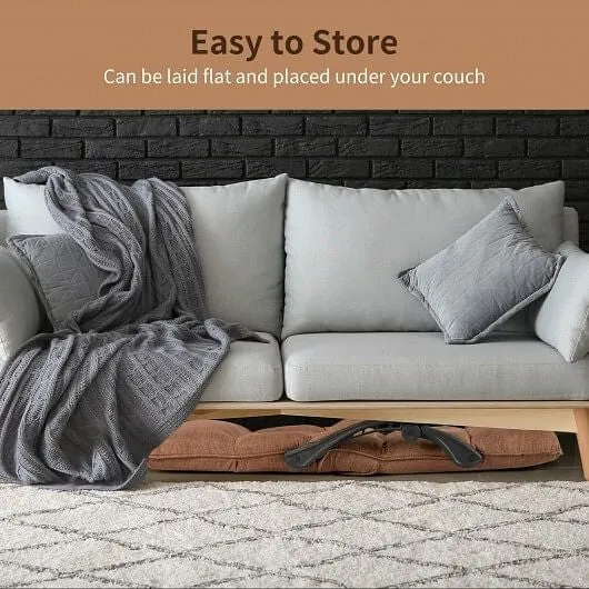 14-Position Adjusting Lazy Sofa Chair with Waist Pillow and Armrests-Coffee - Co