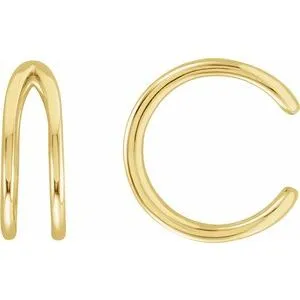 14K Yellow Negative Space Ear Cuff
