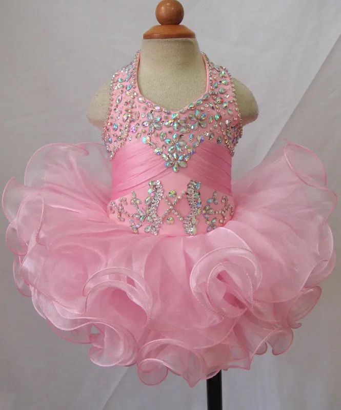 16 color avalible---Baby Girl/Infant/toddler/baby/children/kids Glitz Girl's Pageant Dress