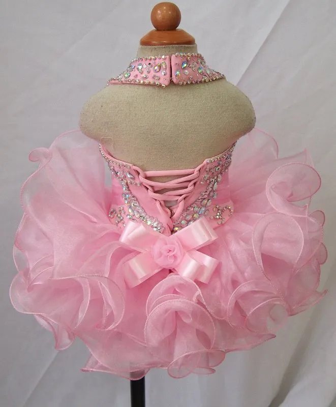16 color avalible---Baby Girl/Infant/toddler/baby/children/kids Glitz Girl's Pageant Dress