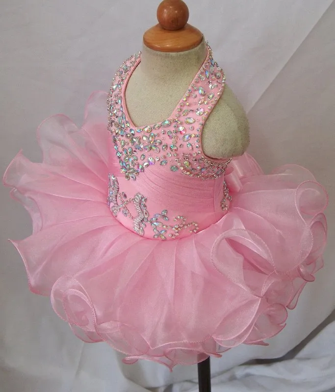 16 color avalible---Baby Girl/Infant/toddler/baby/children/kids Glitz Girl's Pageant Dress