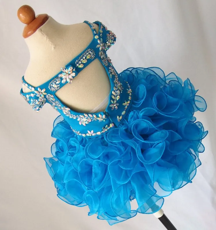 16 color avalible---Infant/toddler/baby/children/kids glitz Girl's Pageant Dress EB4018A