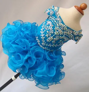 16 color avalible---Infant/toddler/baby/children/kids glitz Girl's Pageant Dress EB4018A