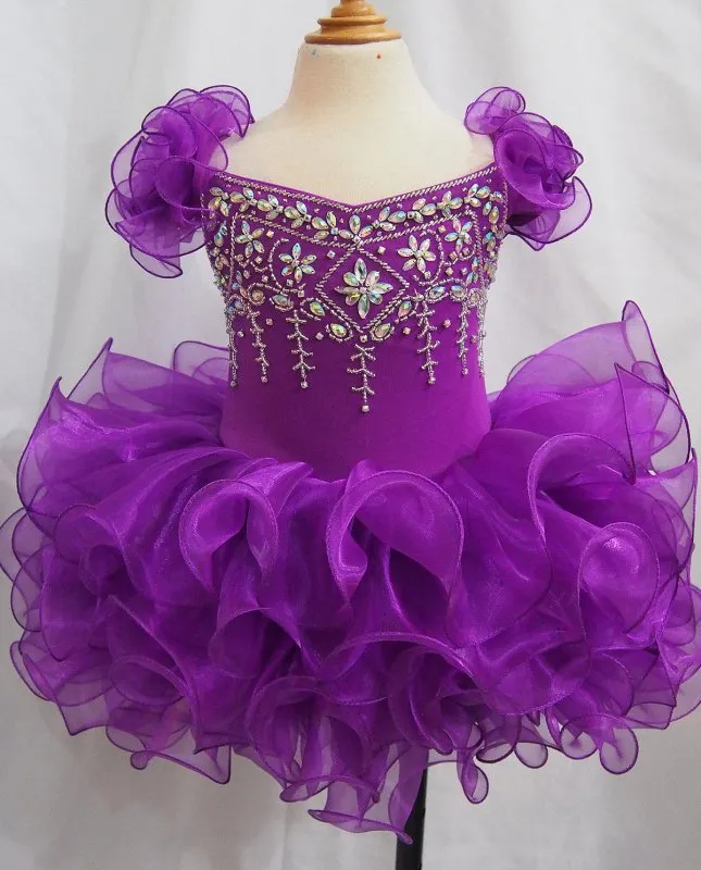 16 color-Infant/toddler/baby/children/kids doll style Girl's Pageant Dress