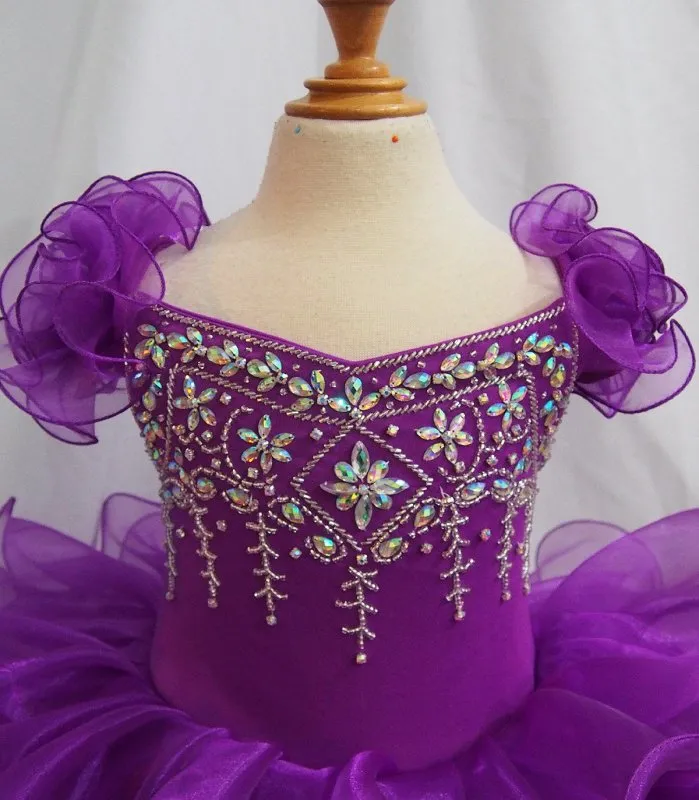 16 color-Infant/toddler/baby/children/kids doll style Girl's Pageant Dress