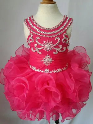 16 color ---Infant/toddler/baby/children/kids Girl's Glitz Pageant Dress