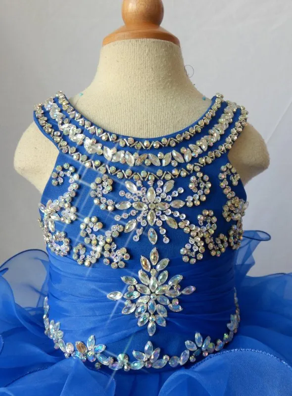 16 color ---Infant/toddler/baby/children/kids Girl's glitz Pageant evening Dress/clothing size1~4 G168