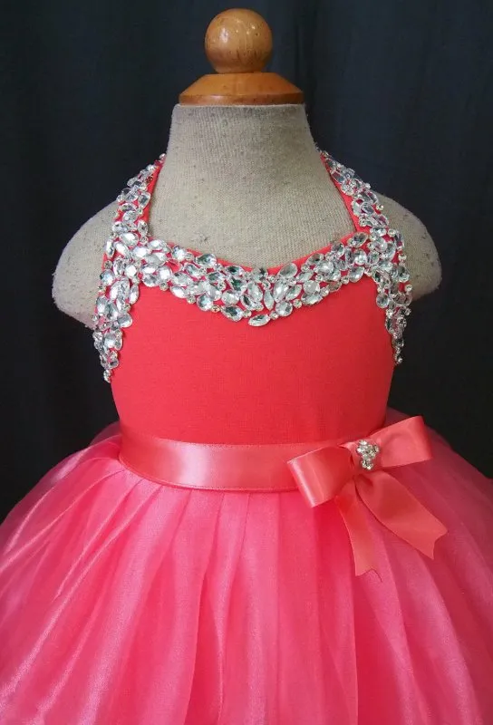 16 color---Infant/toddler/baby/children/kids Glitz Girl's Baby Doll Pageant Dress 1~4T G079-1