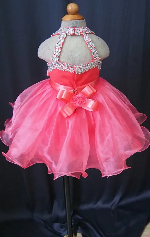16 color---Infant/toddler/baby/children/kids Glitz Girl's Baby Doll Pageant Dress 1~4T G079-1