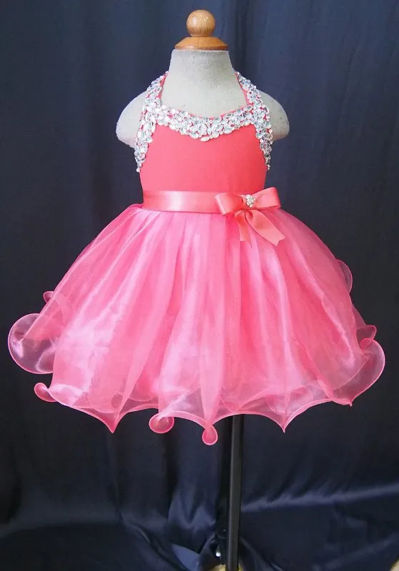 16 color---Infant/toddler/baby/children/kids Glitz Girl's Baby Doll Pageant Dress 1~4T G079-1