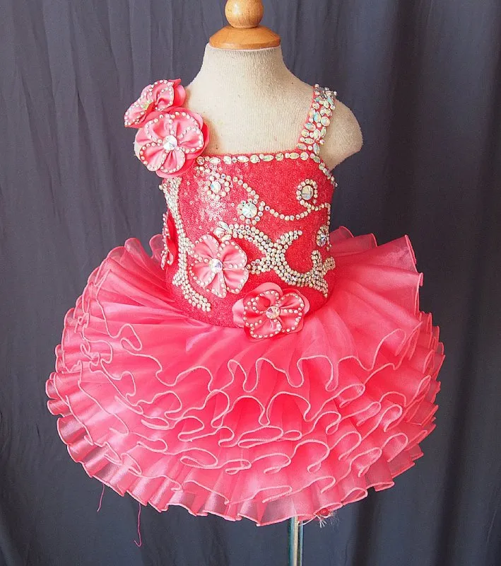 16 Colors Infant/toddler/baby/children/kids Girl's Glitz Pageant Dress