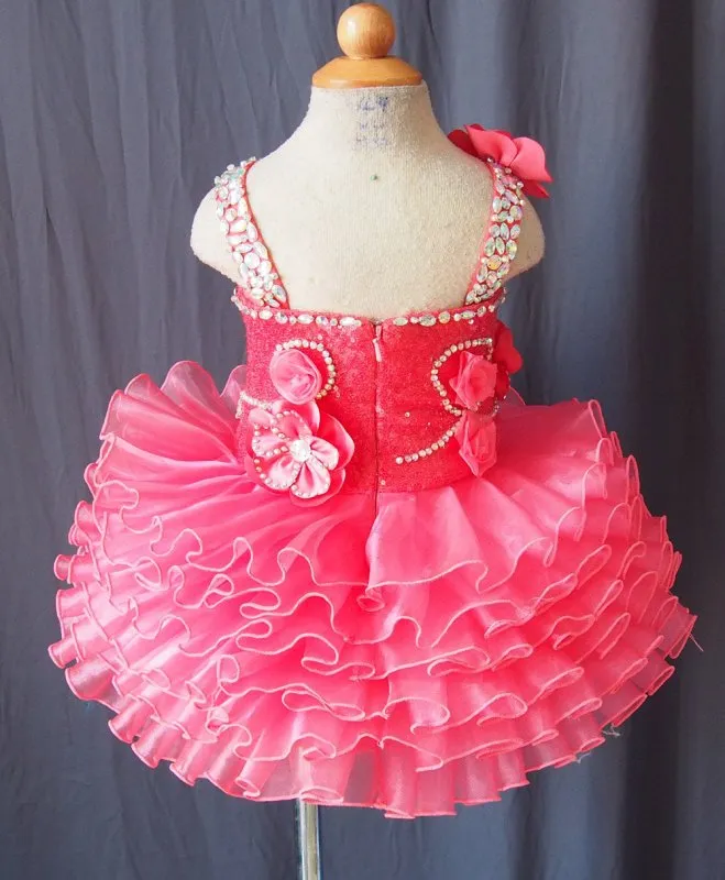 16 Colors Infant/toddler/baby/children/kids Girl's Glitz Pageant Dress