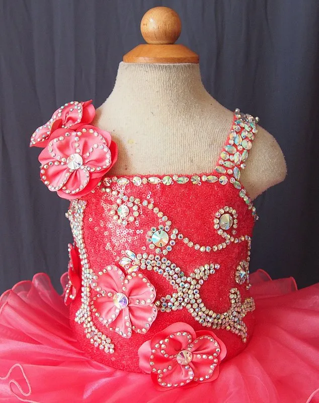 16 Colors Infant/toddler/baby/children/kids Girl's Glitz Pageant Dress
