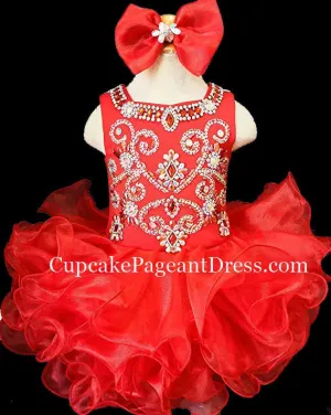 16 Colors---Little Girl/Toddler/Baby/Infant/Kids Glitz Cupcake Pageant Dress