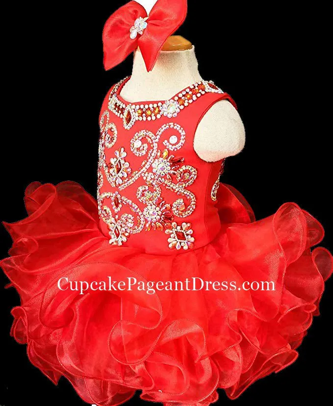 16 Colors---Little Girl/Toddler/Baby/Infant/Kids Glitz Cupcake Pageant Dress