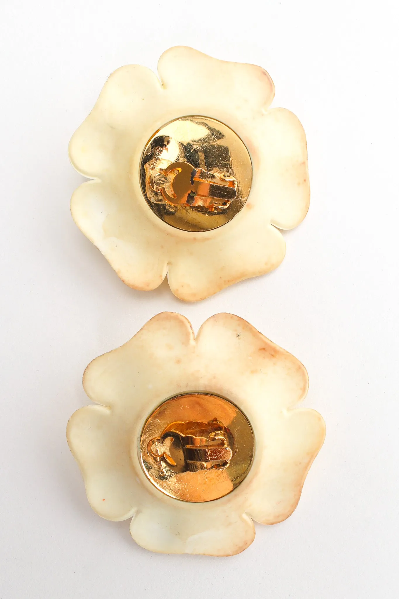 1990s Camellia Flower Earrings