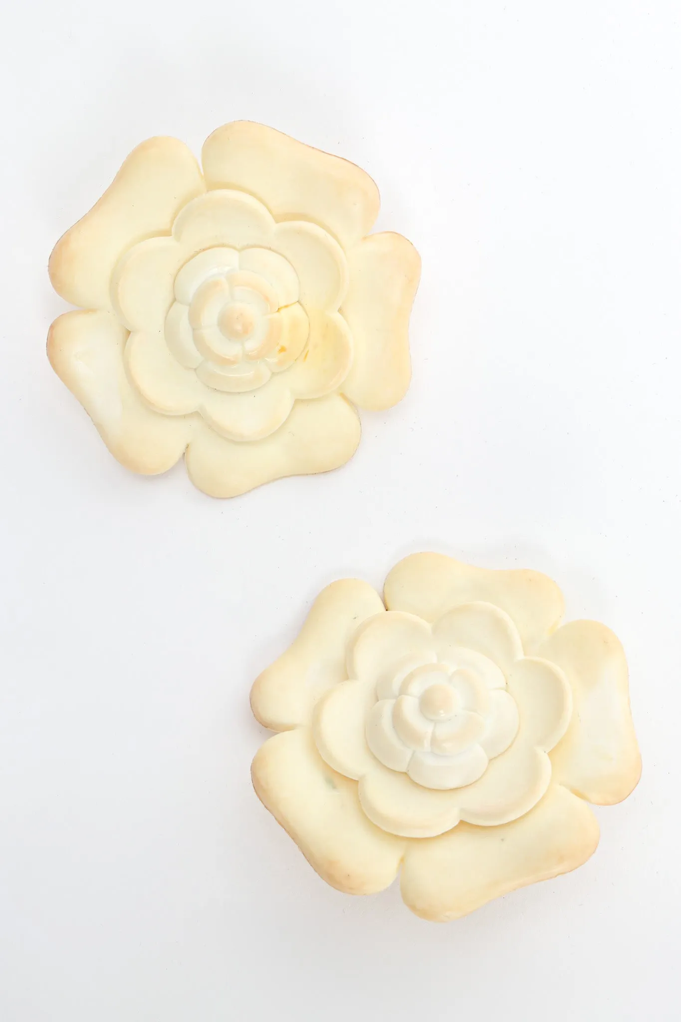 1990s Camellia Flower Earrings