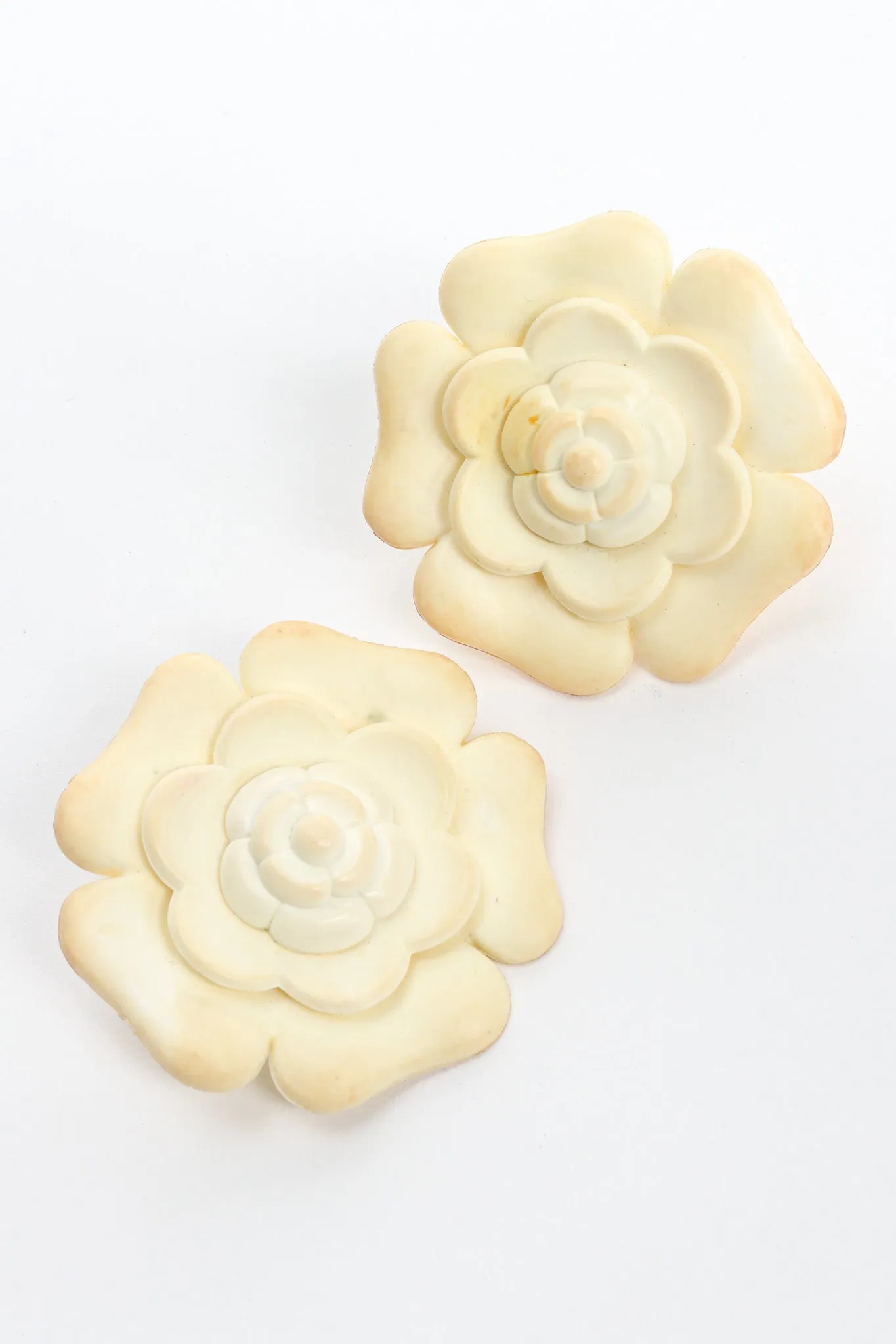 1990s Camellia Flower Earrings
