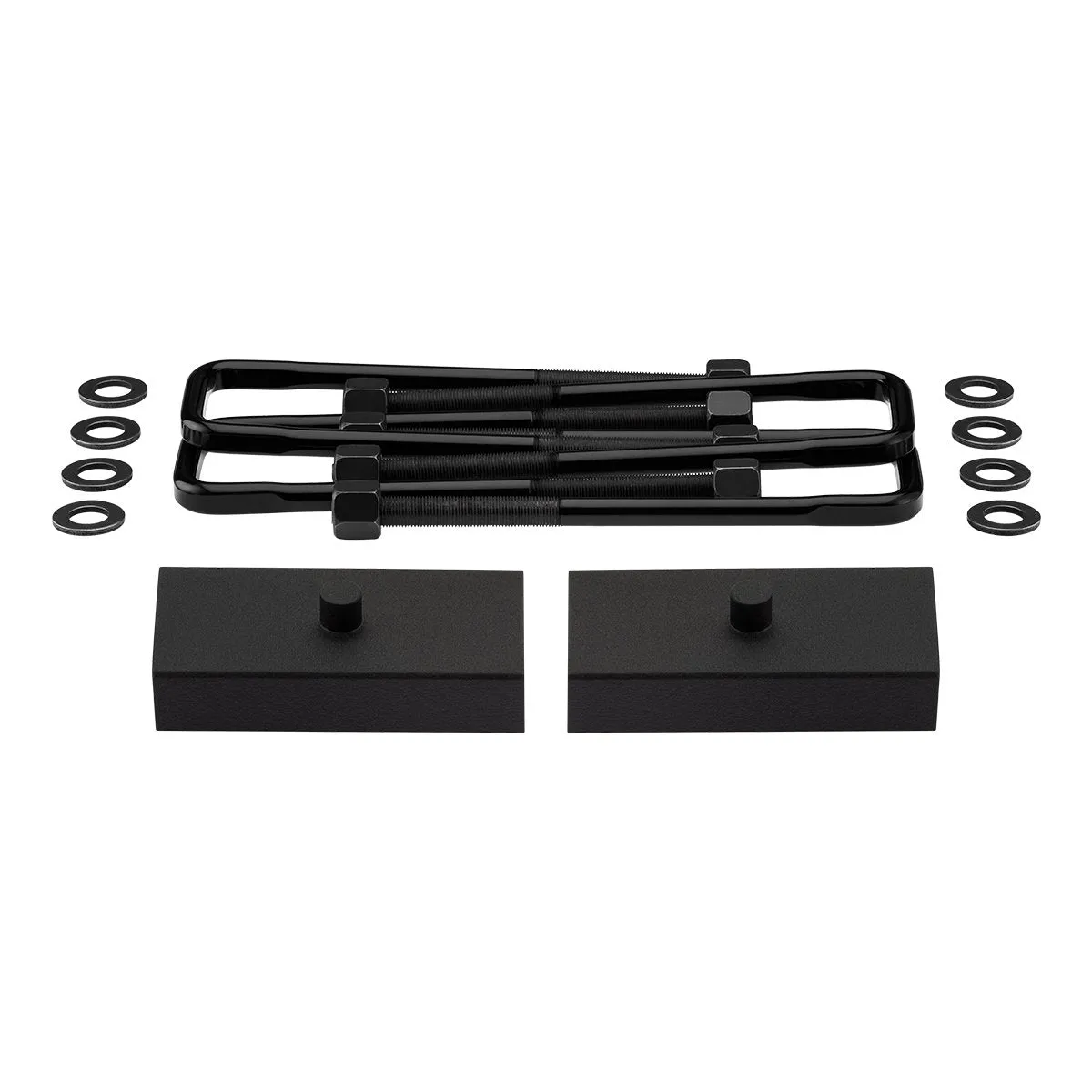 2019-2023 GMC Sierra 1500 Rear Suspension Lift Blocks with Premium Forged Flat Top U-Bolts 2WD 4WD