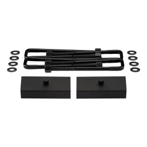 2019-2023 GMC Sierra 1500 Rear Suspension Lift Blocks with Premium Forged Flat Top U-Bolts 2WD 4WD