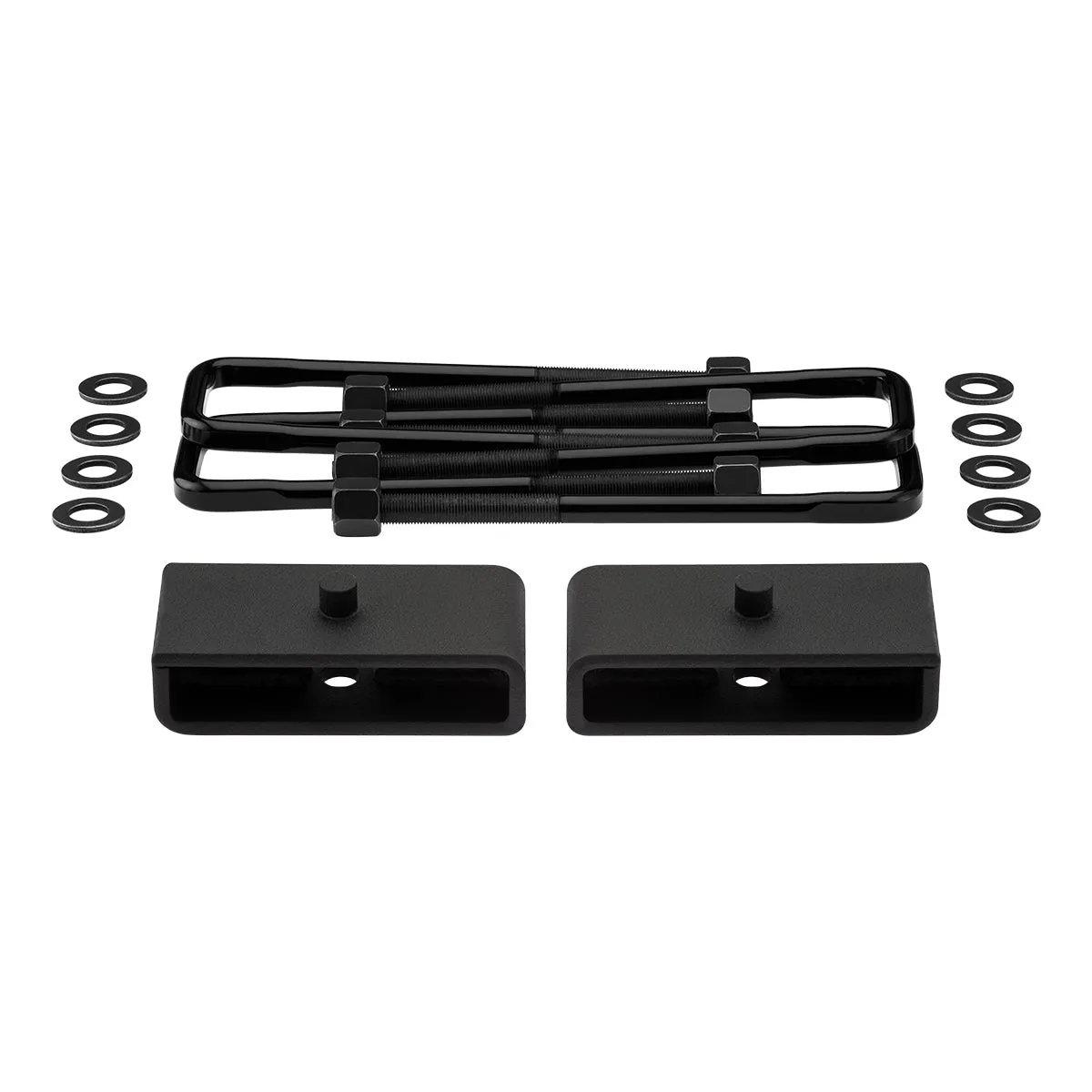 2019-2023 GMC Sierra 1500 Rear Suspension Lift Blocks with Premium Forged Flat Top U-Bolts 2WD 4WD