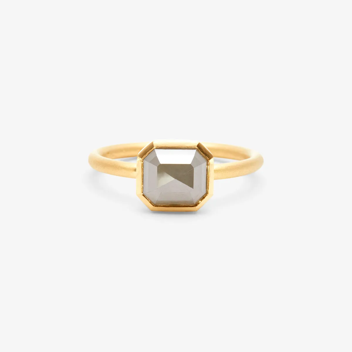 2.07 Carat One-of-a-Kind Rose Cut Grey Diamond Ring | DR87-OOAK