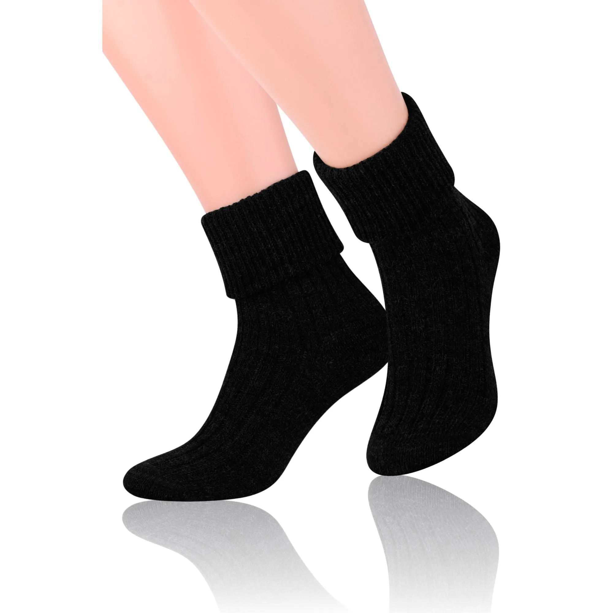 3 Pack Ladies Cosy Wool Bed Socks (2 Sizes)