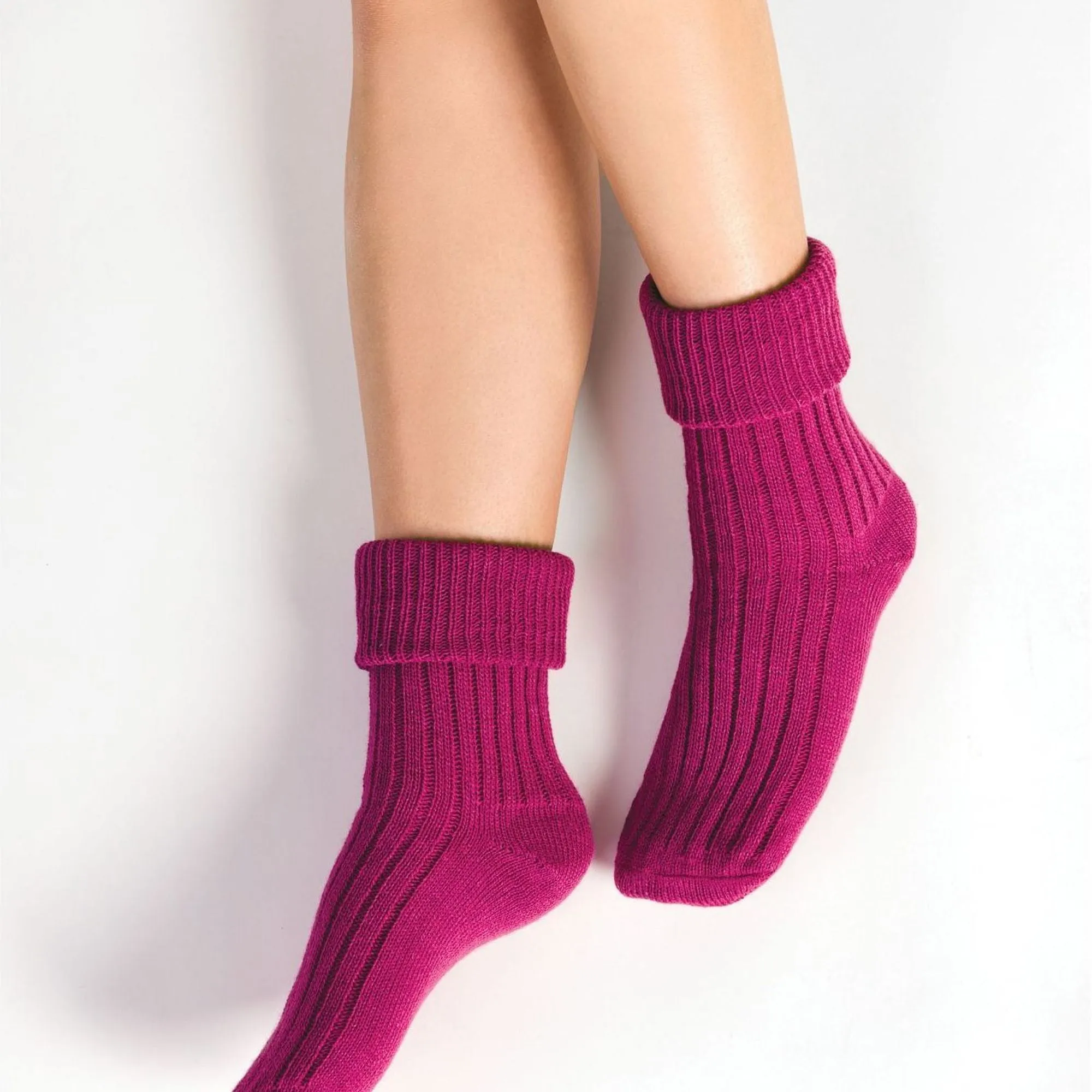 3 Pack Ladies Cosy Wool Bed Socks (2 Sizes)