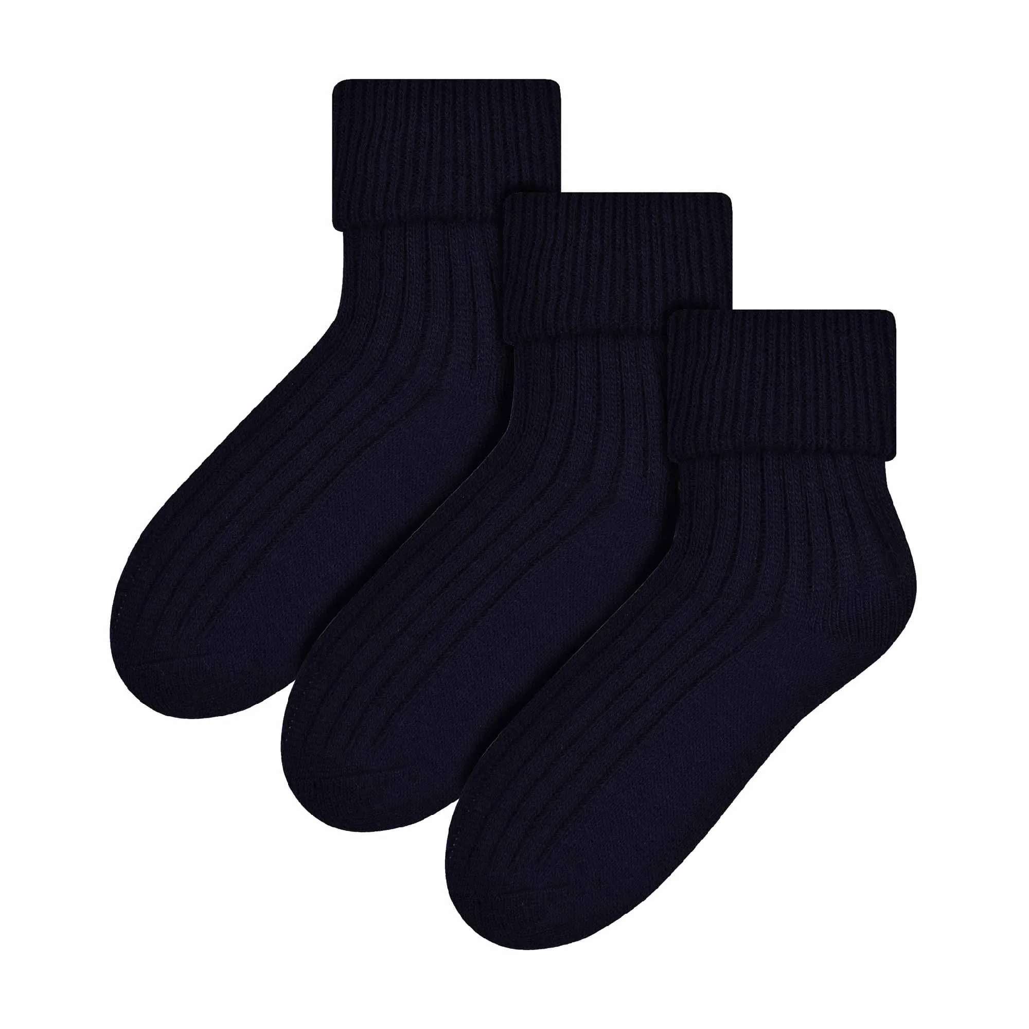 3 Pack Ladies Cosy Wool Bed Socks (2 Sizes)