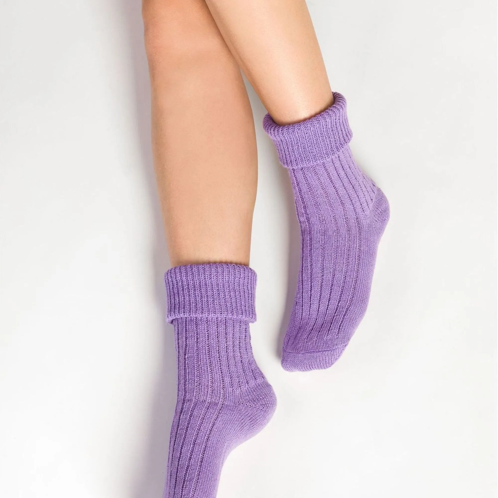 3 Pack Ladies Cosy Wool Bed Socks (2 Sizes)