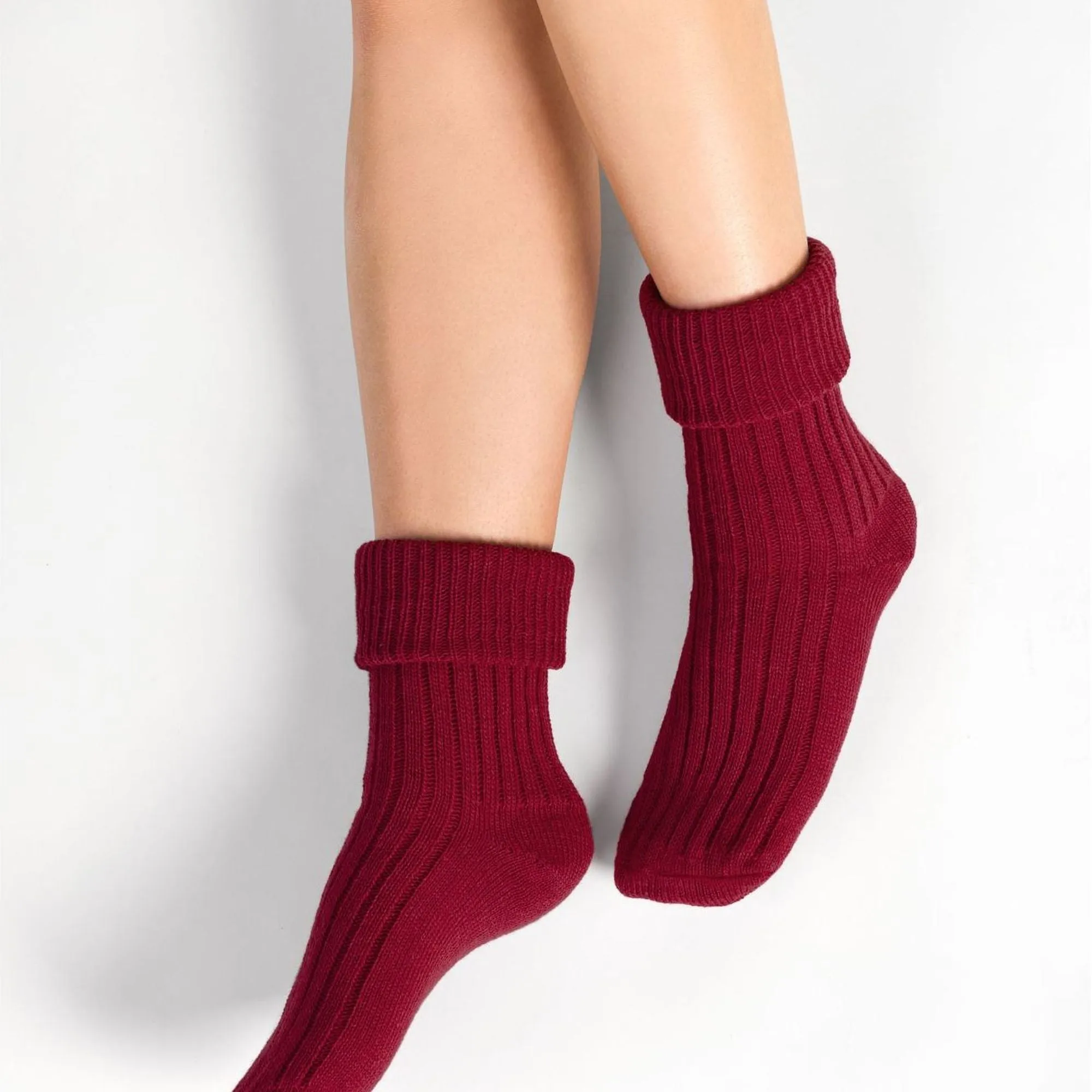 3 Pack Ladies Cosy Wool Bed Socks (2 Sizes)