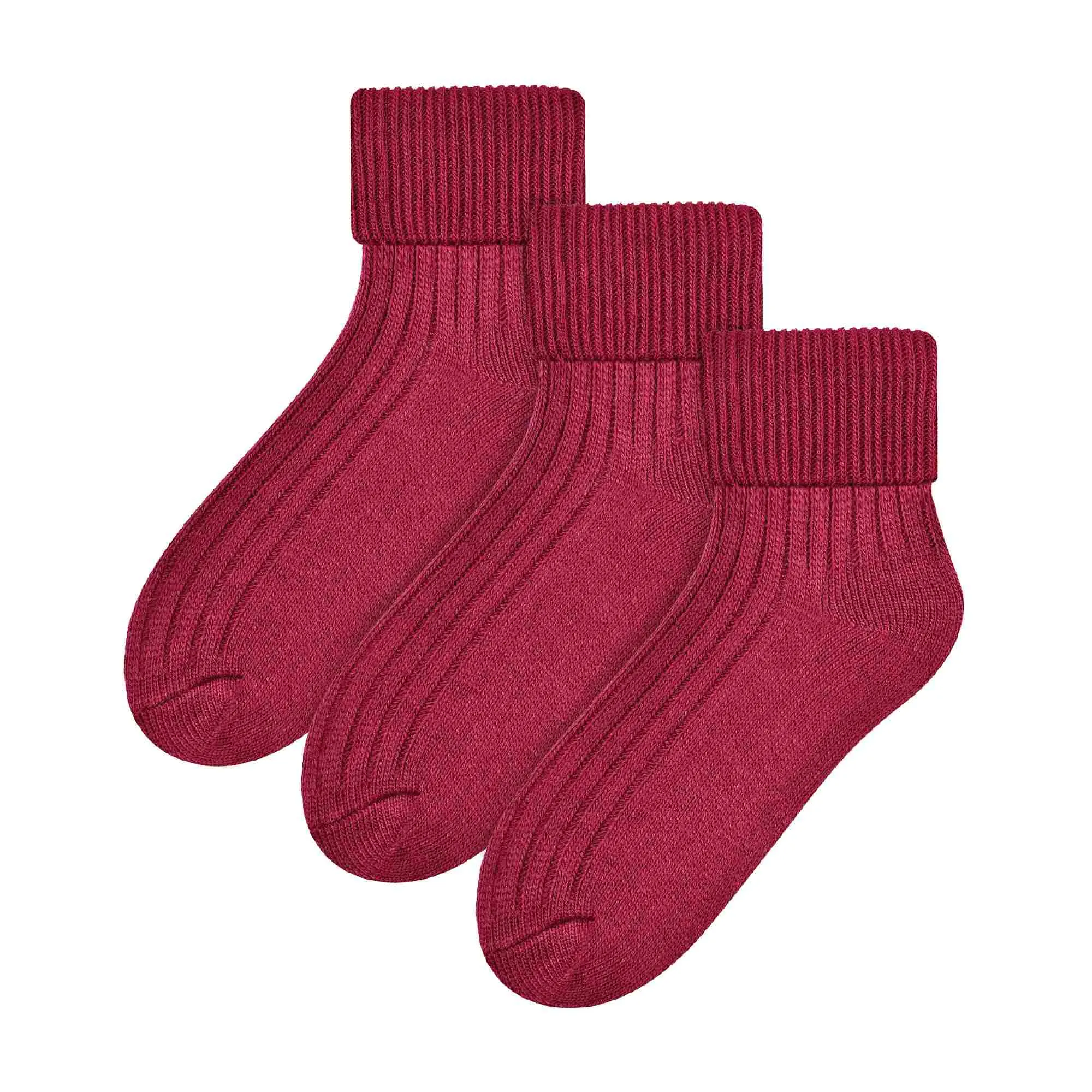 3 Pack Ladies Cosy Wool Bed Socks (2 Sizes)