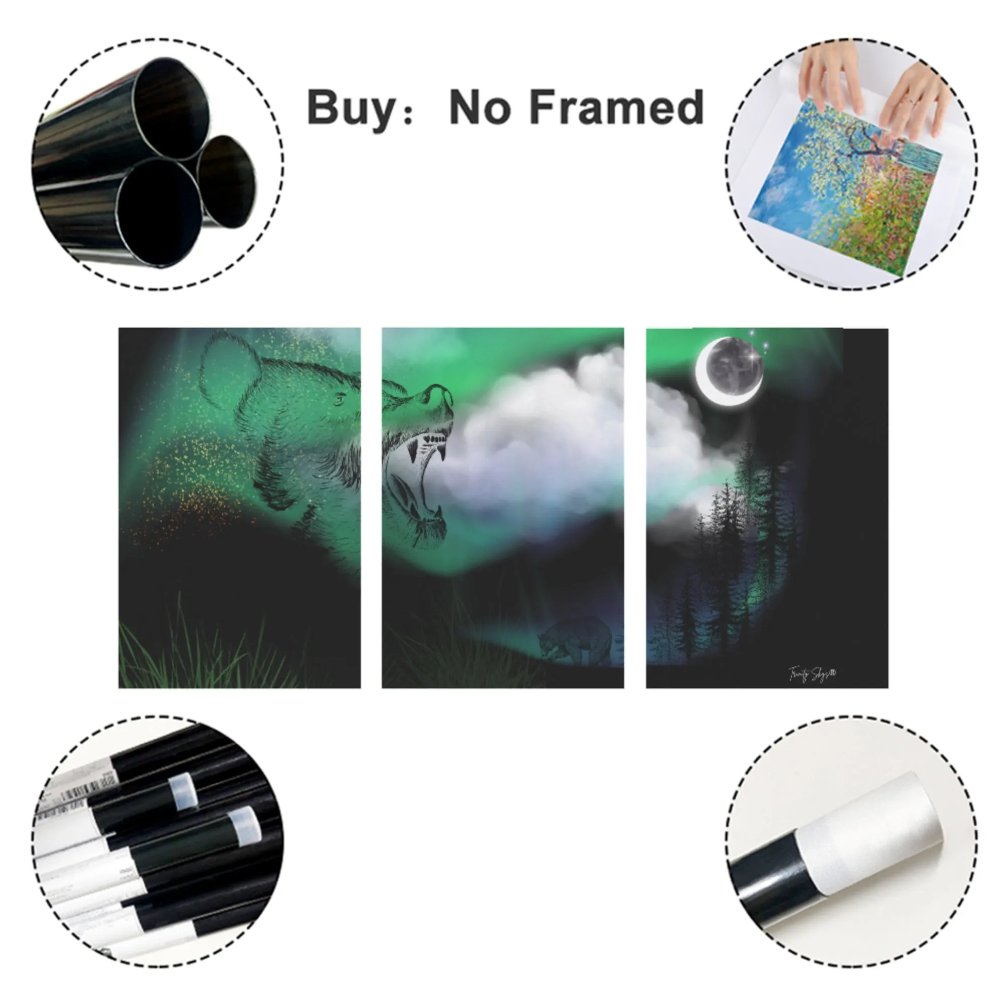 3pc Wall Art (bear)