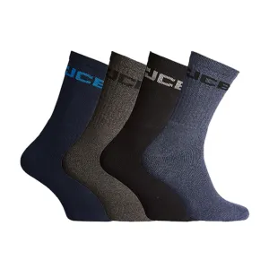4 Pack Mens Cotton Industrial Work Gear Socks for Boots