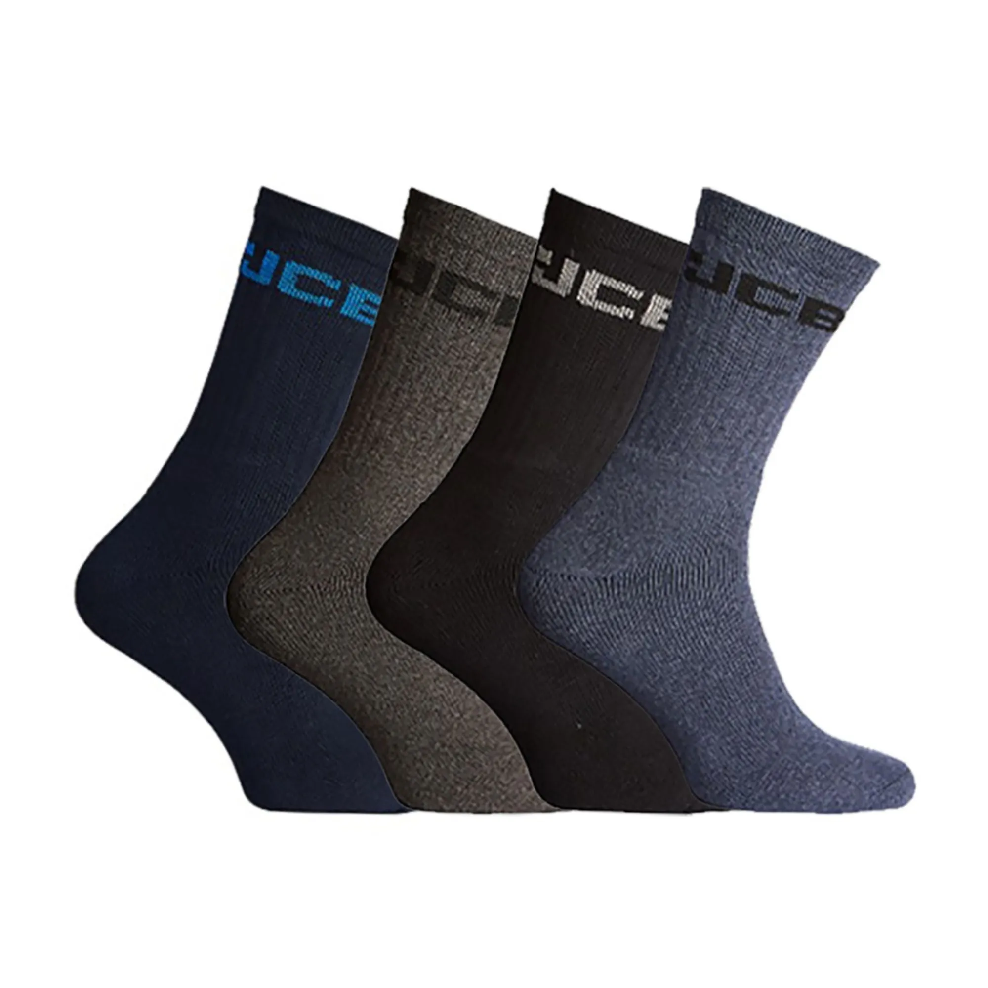 4 Pack Mens Cotton Industrial Work Gear Socks for Boots