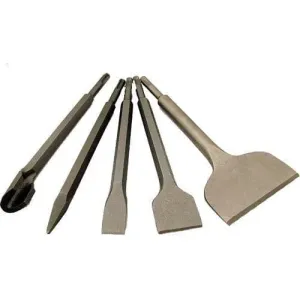 5 Pack Sds  Chisels - 80Mm Extra Wide Tile Removing Cranked Chisel Wall Floor