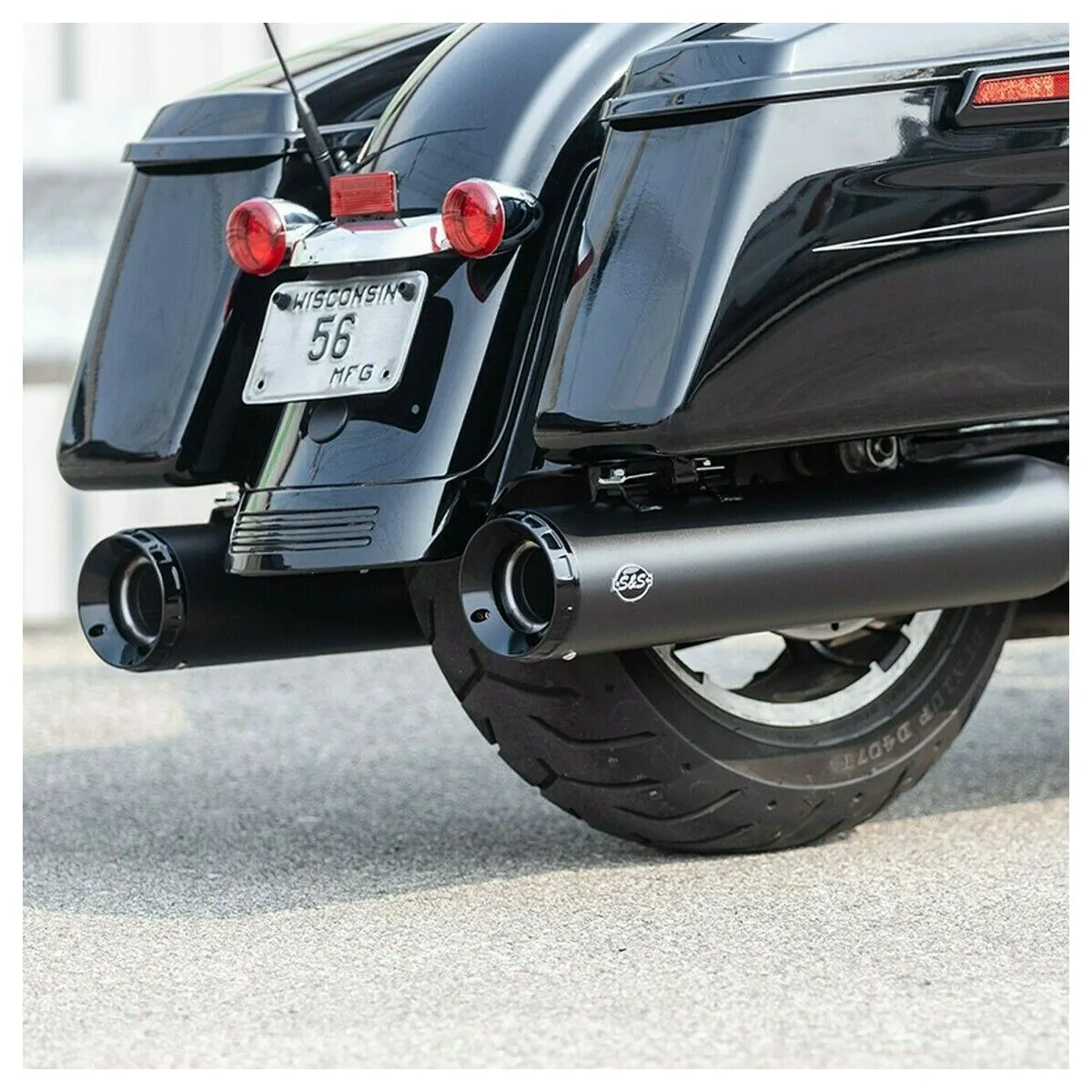 550-0990 GNX SLIP-ONS FOR M8 TOURING MODELS—BLACK
