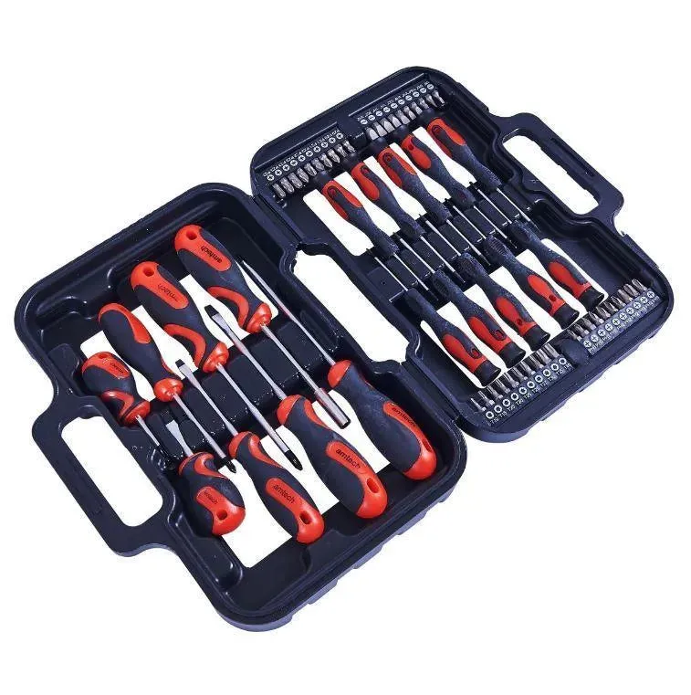 58pc Screwdriver Set Philips Flat Slot Torx Pozi & Case - 3 Year Warranty
