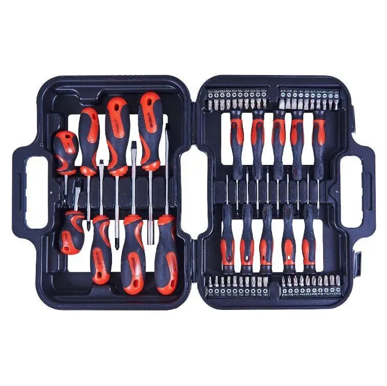 58pc Screwdriver Set Philips Flat Slot Torx Pozi & Case - 3 Year Warranty