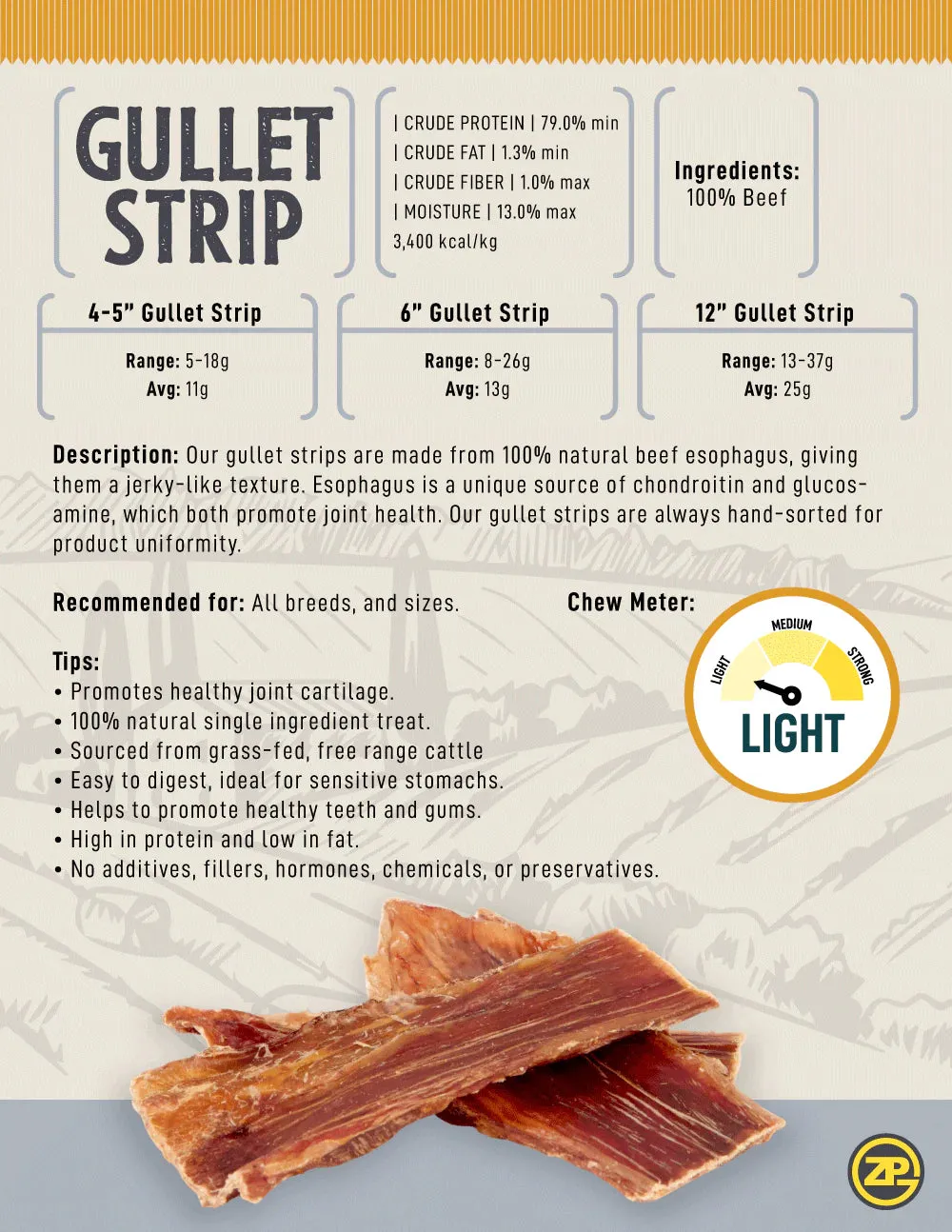 6″ Flat Gullet Jerky