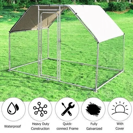 9.5 x 6.5 Feet Large Walk In Chicken Run Cage