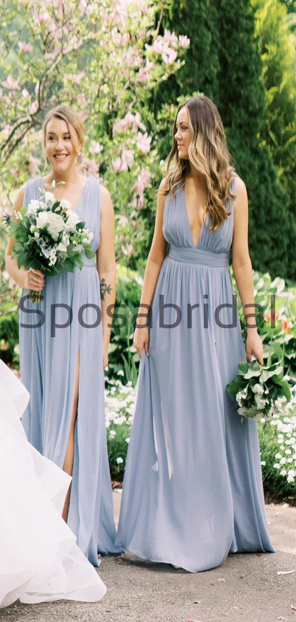 A-line Cheap Blue Simple Fashion Bridesmaid Dresses WG745