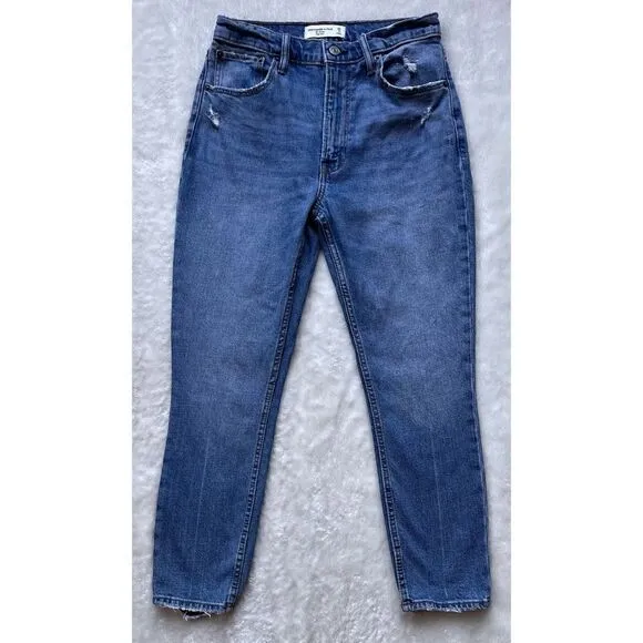 Abercrombie &amp; Fitch High Rise Skinny Jean in Medium, Size 26/2S
